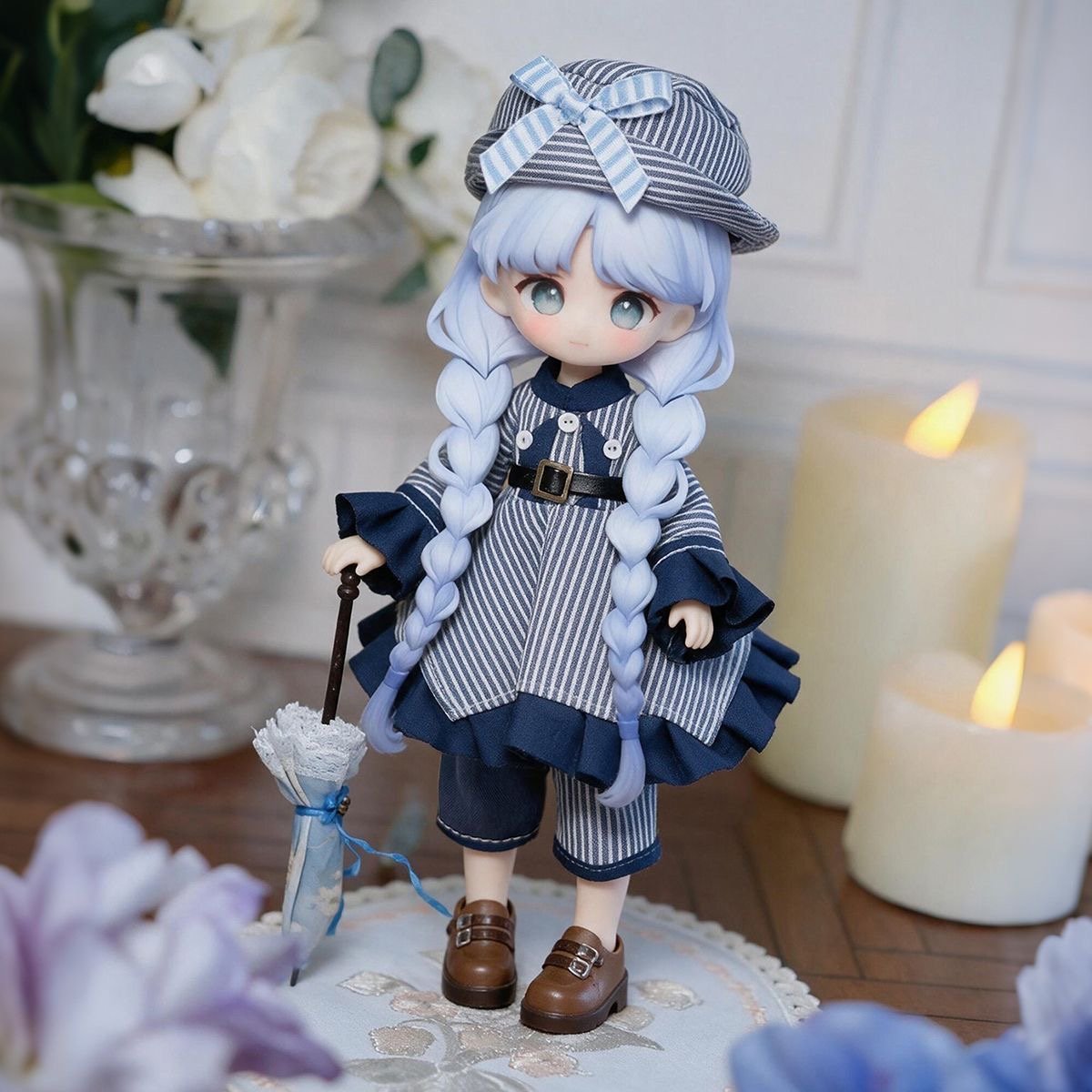 Kawaii 1/8 Scale BJD Doll Outfit, Cute Lolita Dress Set for 15~17cm Ball Jointed Doll - Image 5