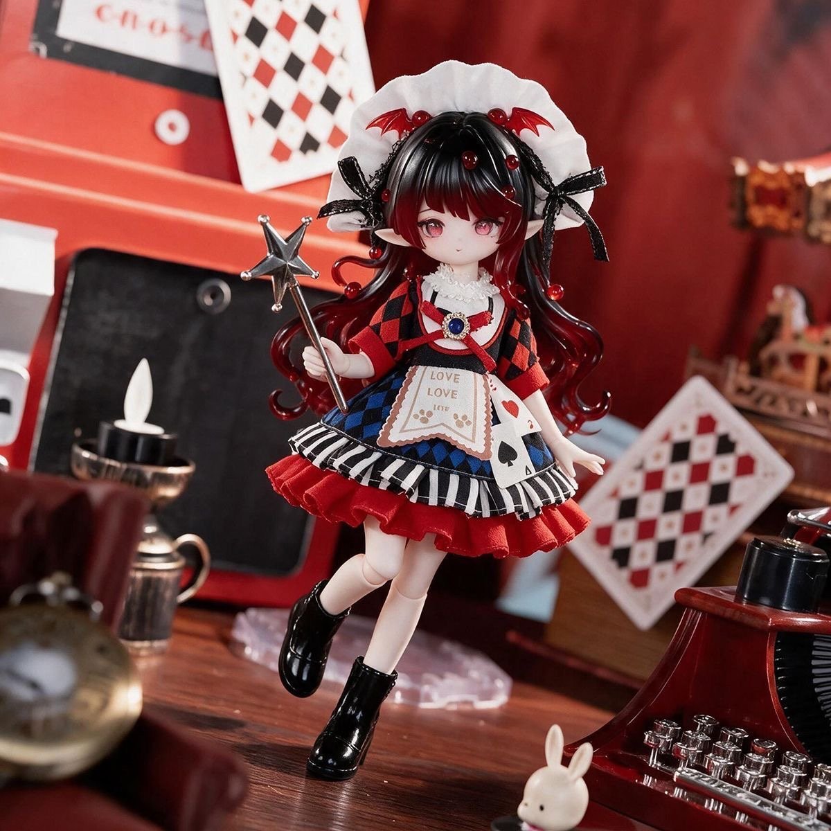 Kawaii 1/8 Scale BJD Doll Outfit, Cute Lolita Dress Set for 15~17cm Ball Jointed Doll - Image 3